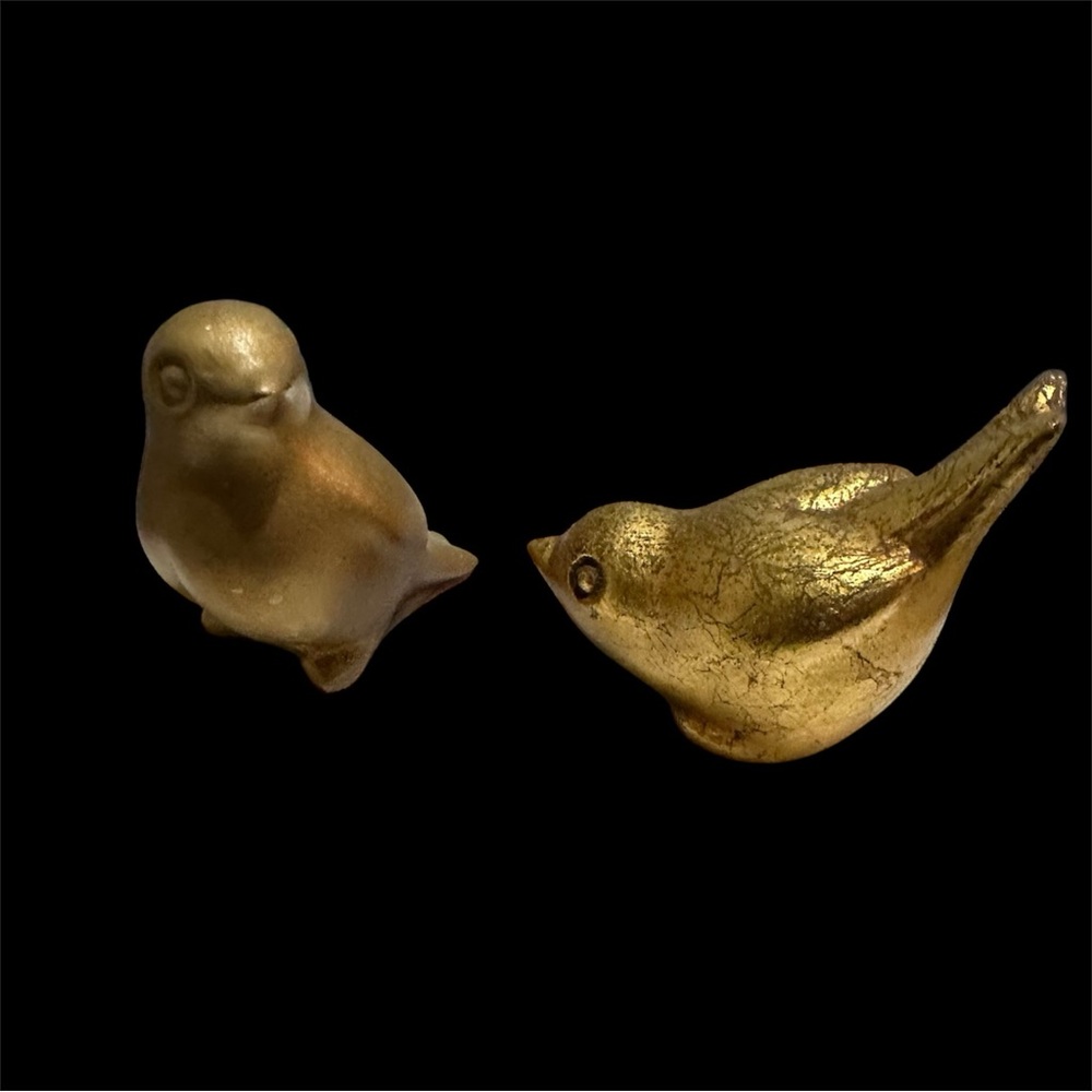 Mid Century Howard Pierce Gold Bird Figurines - Picture 1 of 6